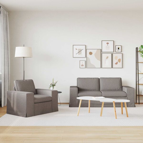 vidaXL Pohovka 2 pcs Sivohned&aacute; 182 x 80 x 82 cm l&aacute;tka