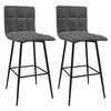 vidaXL Barov&eacute; stoličky 2 ks tmavosiv&eacute; zamatov&eacute;