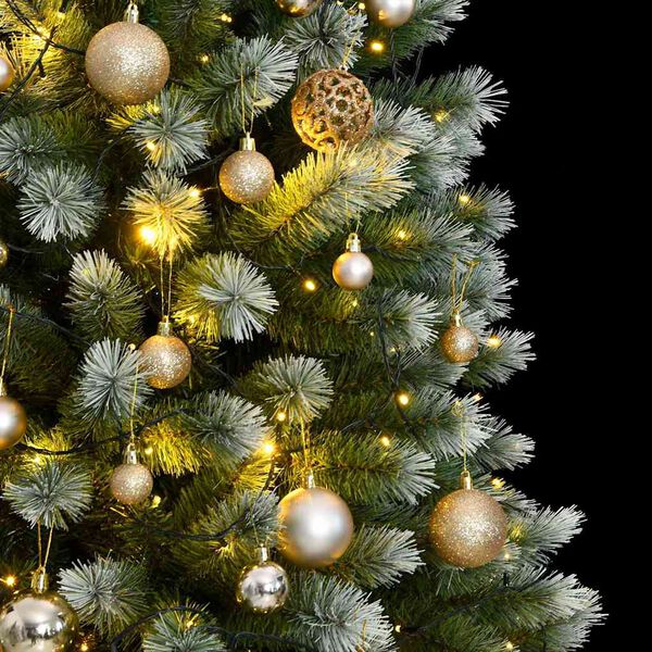 vidaXL Umel&yacute; v&yacute;klopn&yacute; vianočn&yacute; stromček 150 LED a sada g&uacute;ľ 150 cm