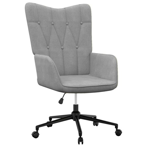 vidaXL Relaxačn&eacute; kreslo, svetlosiv&eacute;, l&aacute;tka