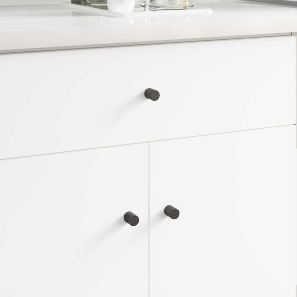 vidaXL Gomb&iacute;k na skriňu 12 pcs Čierna 18 x 23 mm Železo