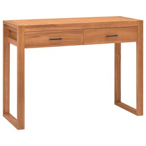 vidaXL P&iacute;sac&iacute; st&ocirc;l s 2 z&aacute;suvkami 100x40x75 cm, t&iacute;kov&eacute; drevo
