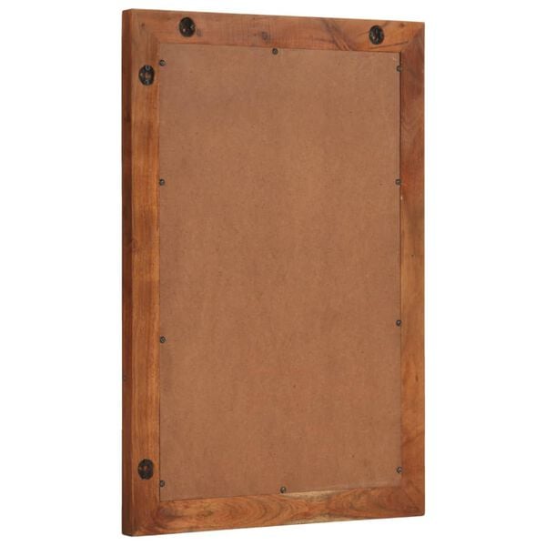 vidaXL Zrkadlo do k&uacute;peľne 50x70 cm, ak&aacute;ciov&yacute; mas&iacute;v a sklo