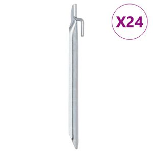 vidaXL Stanov&eacute; kol&iacute;ky 24 ks v tvare U 24 cm &Oslash;20 mm pozinkovan&aacute; oceľ