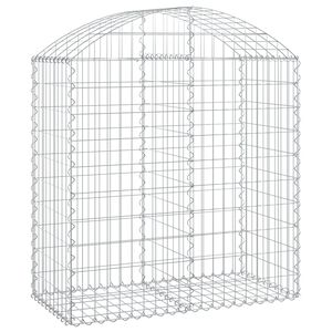 vidaXL Obl&uacute;kov&yacute; gabionov&yacute; k&ocirc;&scaron; 100x50x100/120 cm pozinkovan&eacute; železo