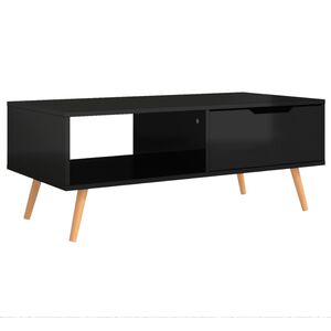 vidaXL Konferenčn&yacute; stol&iacute;k leskl&yacute; čierny 100x49,5x43cm kompozitn&eacute; drevo