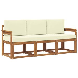 vidaXL Z&aacute;hradn&aacute; s&uacute;prava gaučov s vank&uacute;&scaron;om 3 pcs Pr&iacute;rodn&aacute; a kr&eacute;mov&aacute;