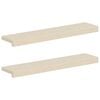 vidaXL Parapety 2 ks Biela 70 x 15 x 2 cm Mas&iacute;vne dubov&eacute; drevo