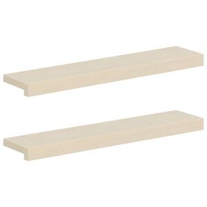 vidaXL Parapety 2 ks Biela 70 x 15 x 2 cm Mas&iacute;vne dubov&eacute; drevo