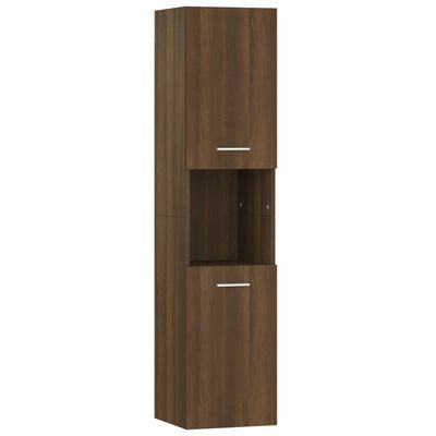 vidaXL Kúpeľňová skrinka hnedý dub 30x30x130 cm spracované drevo