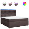 vidaXL Boxspring posteľ s matracom tmavohned&aacute; 200x200 cm l&aacute;tka