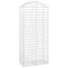 vidaXL Obl&uacute;kov&yacute; gabionov&yacute; k&ocirc;&scaron; 100x50x220/240 cm pozinkovan&eacute; železo