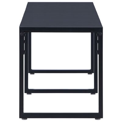 vidaXL Záhradná lavička 180 cm, PS doska, čierna