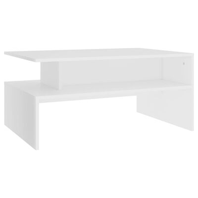 vidaXL Konferenčný stolík biely 90x60x42,5 cm drevotrieska