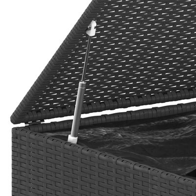 vidaXL Záhradný box na vankúše z polyratanu 194x100x103 cm čierny