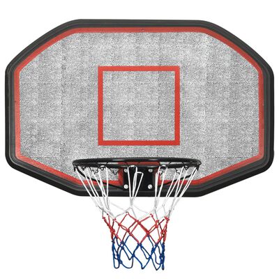 vidaXL Basketbalová doska čierna 109x71x3 cm polyetén