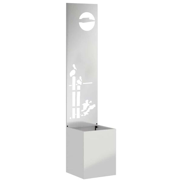 vidaXL Z&aacute;hradn&aacute; clona na s&uacute;kromie Rezac&iacute; Strieborn&aacute; 32 x 140 cm