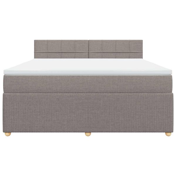 vidaXL Posteľn&yacute; r&aacute;m boxspring s matracom sivohned 180x200 cm l&aacute;tka