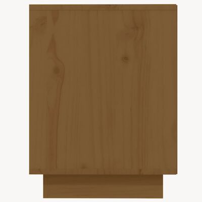 vidaXL Skrinka na topánky medovo-hnedá 110x34x45 cm masívna borovica