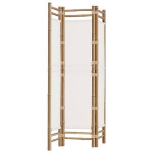 vidaXL Skladac&iacute; 3-panelov&yacute; parav&aacute;n 120 cm bambus a pl&aacute;tno