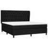 vidaXL Posteľn&yacute; r&aacute;m boxspring s matracom čierny 160x200 cm l&aacute;tka