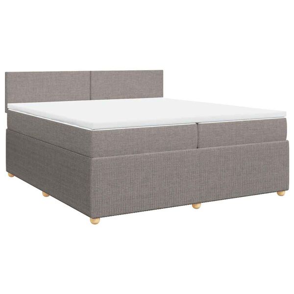 vidaXL Boxspring posteľ s matracom sivohned&yacute; 200x200 cm l&aacute;tka