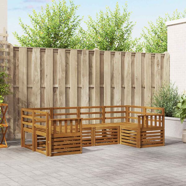 vidaXL S&uacute;pravy pohoviek 6 pcs Pr&iacute;rodn&aacute; Pevn&eacute; ak&aacute;ciov&eacute; drevo