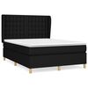vidaXL Boxspring posteľ s matracom čierny 140x190 cm l&aacute;tka