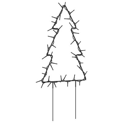 vidaXL Vianočná svetelná dekorácia s hrotmi 3 ks strom 50 LED 30 cm