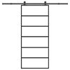 vidaXL Posuvn&eacute; dvere s kovan&iacute;m ESG sklo a hlin&iacute;k 90x205 cm