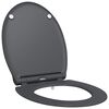 vidaXL WC sedadlo Antracitov&aacute; 45,5 x 37,5 x 3,8 cm Duroplast