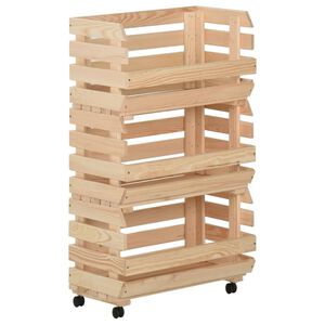 vidaXL Voz&iacute;k na zeleninu 37x30x80 cm mas&iacute;vne borovicov&eacute; drevo