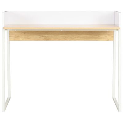vidaXL Stôl biely a dubový 90x60x88 cm