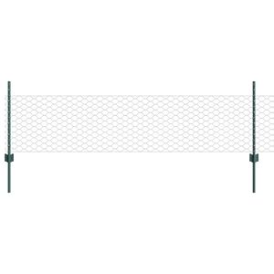 vidaXL Hexagon&aacute;lny plot s stĺpom 100 x 0,5 m PVC potiahnut&aacute; oceľ