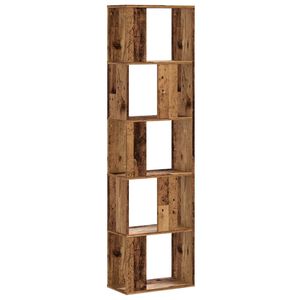 vidaXL Knižnica 5 pol&iacute;c star&eacute; drevo 45x23,5x162,5 cm kompozitn&eacute; drevo