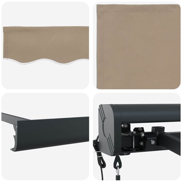 vidaXL Markíza Béžová 350 x 250 x 165 cm Polyester a hliník