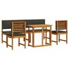 vidaXL Z&aacute;hradn&yacute; bistro set 5 pcs Hned&aacute; Pevn&eacute; ak&aacute;ciov&eacute; drevo