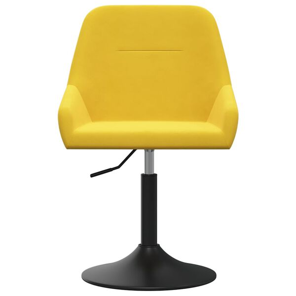 vidaXL Barov&aacute; stolička horčicovo-žlt&aacute; zamatov&aacute;