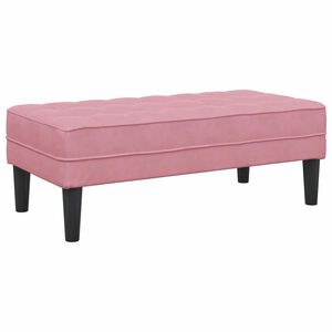 vidaXL lavička s vank&uacute;&scaron;om Ružov&aacute; 113 x 57 x 39 cm Zamat