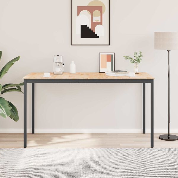 vidaXL Barov&yacute; st&ocirc;l Pr&iacute;rodn&aacute; 110 x 55 x 105 cm Mas&iacute;vne borovicov&eacute; drevo