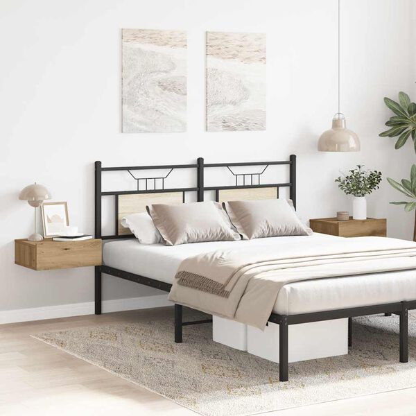 vidaXL Nástenné nočné stolíky 2 ks dub artisan 40x32x15cm sprac. drevo