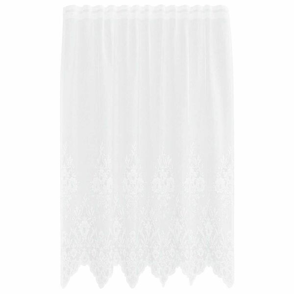 vidaXL Čipkov&aacute; z&aacute;clona so z&aacute;clonami Biela 140 x 150 cm Polyester