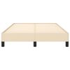 vidaXL Posteľ bez matraca krémová 120x190 cm látka