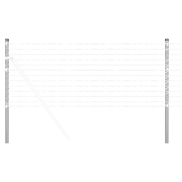 vidaXL Stĺp na plot. 12 pcs Strieborn&aacute; 110 cm Povrchovo upraven&aacute; oceľ