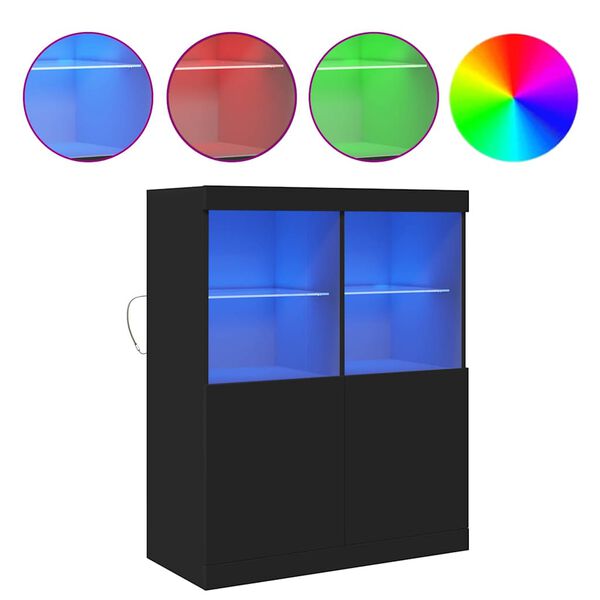 VidaXL Pr&iacute;born&iacute;k Black 81x37x100 cm Engineered Wood