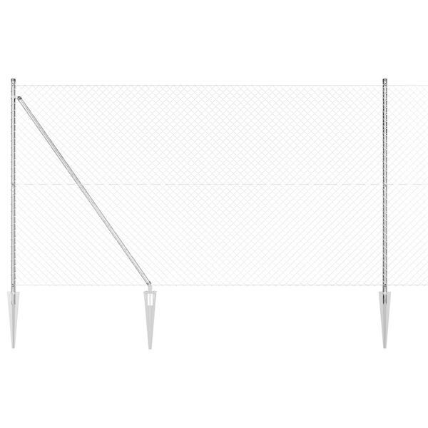 vidaXL Stĺp na plot. Strieborn&aacute; 10 x 1,5 m (40 x 40 mm sieť) Oceľ