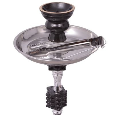 vidaXL Vodná fajka/shisha/hookah s 2 hadicami, čierna, XXL 83 cm