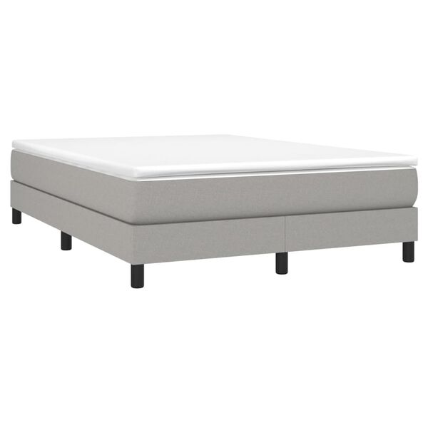 vidaXL Boxspring posteľ s matracom svetlosivá 100x200 cm látka