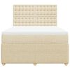 vidaXL Posteľn&yacute; r&aacute;m boxspring s matracom kr&eacute;mov&yacute; 160x200 cm l&aacute;tka