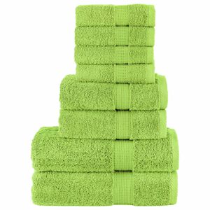 vidaXL 8-dielna pr&eacute;miov&aacute; sada uter&aacute;kov SOLUND jablkov&aacute; 600 g/m&sup2;
